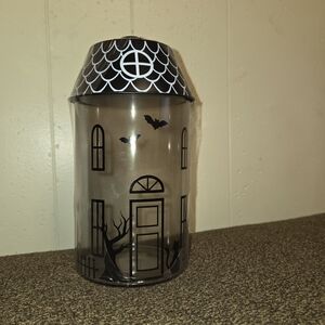 Spooky Black and Gray Halloween Jar